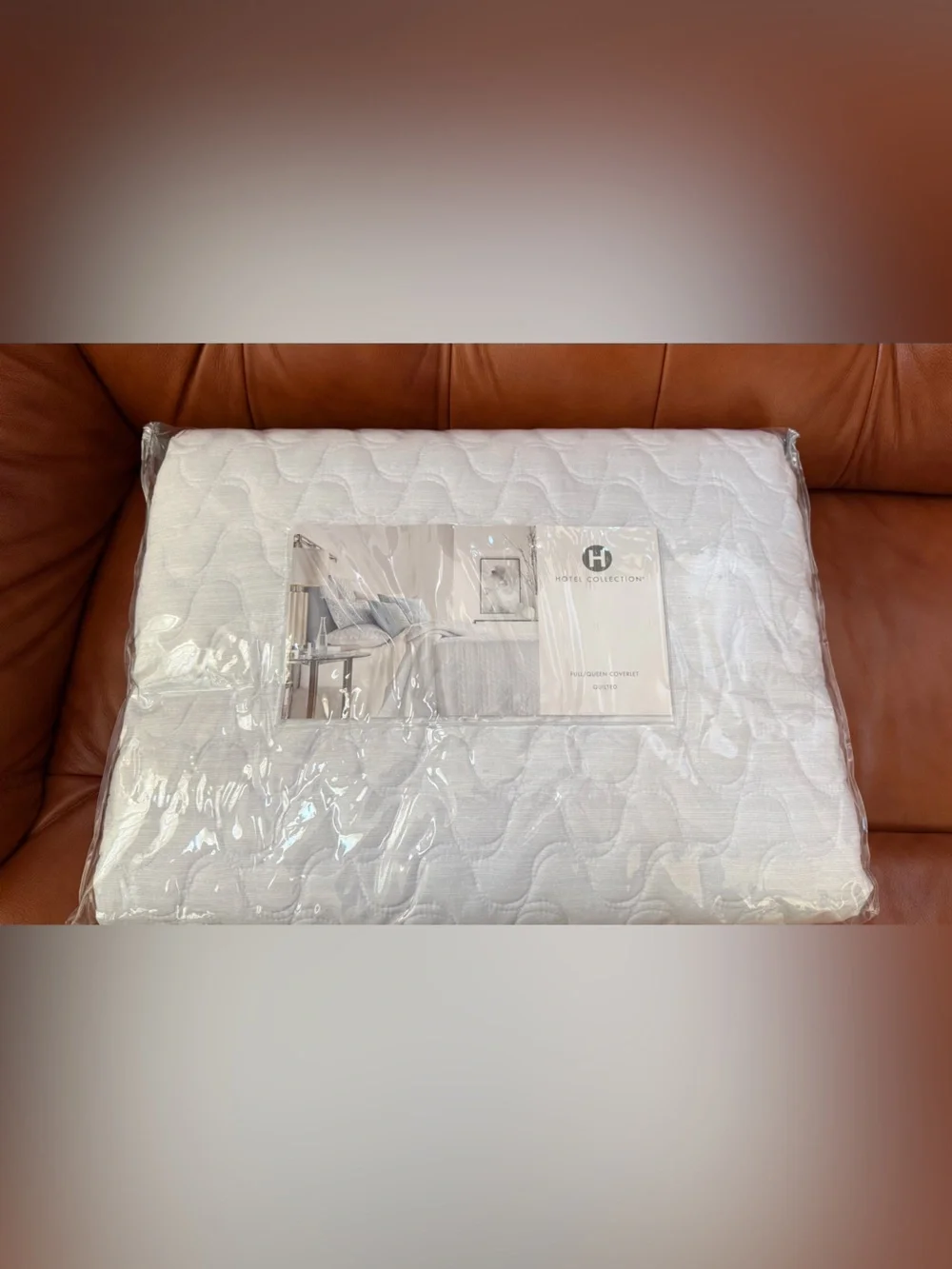 NWB Hotel Collection Lagoon Quilted Coverlet Full/Queen